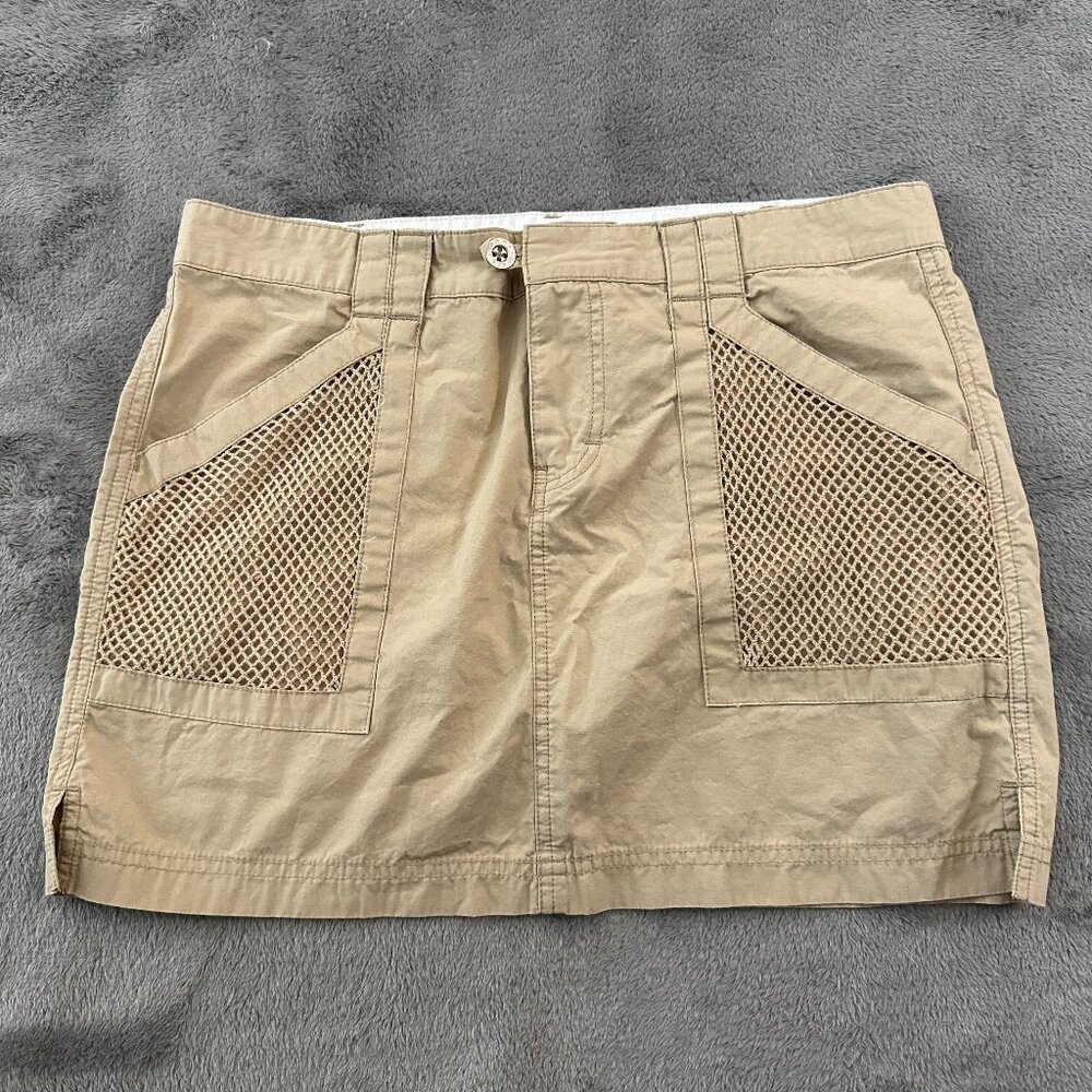 Vintage 90s Y2K Tommy Jeans Tommy Hilfiger Khaki Mini Skirt Size 9